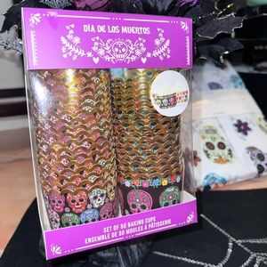 💀🌹50 Baking Cups Sugar Skull DIA DE LOS MUERTOS bowl Day of the dead Halloween